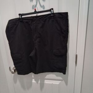 Magellen Outdoors Men's Big & Tall Size 44 Black Flat Front Cargo Shorts